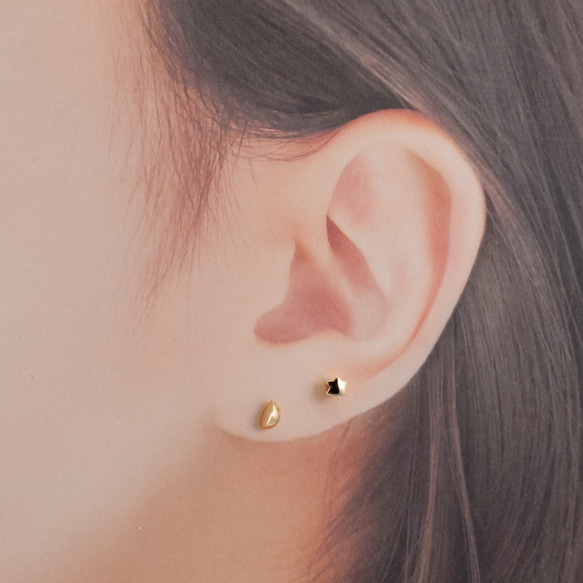 K10/K18 Moon and Venus earring / Single 5枚目の画像