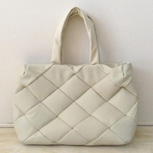 送料無料】Ballon Baroque ivory/パッチワーク仕立ての本革トート 