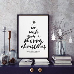 ポスター【クリスマスツリー】インテリア クリスマス ニューイヤー アート 星 バーンスター デザイン 海外 2枚目の画像
