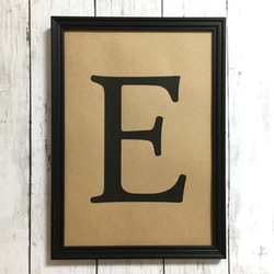 ポスター【 E 】インテリア アルファベット イニシャル アート デザイン 海外 1枚目の画像