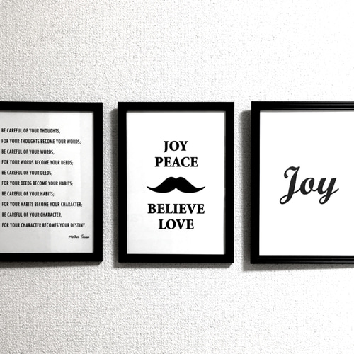ポスター♡JOY♡インテリア♡フレーム♡パネル♡メッセージ♡デザイン
