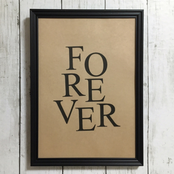 ポスター【FOREVER】インテリア デザイン アート 名言 格言 アルファベット 海外 2枚目の画像