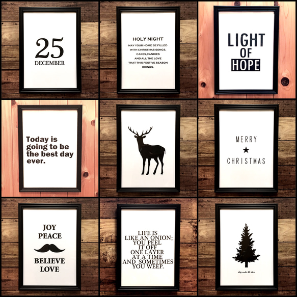 ポスター【クリスマスツリー】クラフト紙 インテリア 名言 格言 デザイン アート 海外 6枚目の画像
