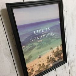 特大 A3サイズ！ポスター【LIFE IS BEAUTIFUL】インテリア ライフ 名言 格言 デザイン アート 海外 2枚目の画像