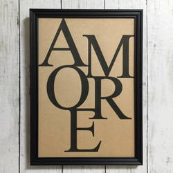 ポスター【AMORE】インテリア アモーレ アルファベット デザイン アート 海外 3枚目の画像