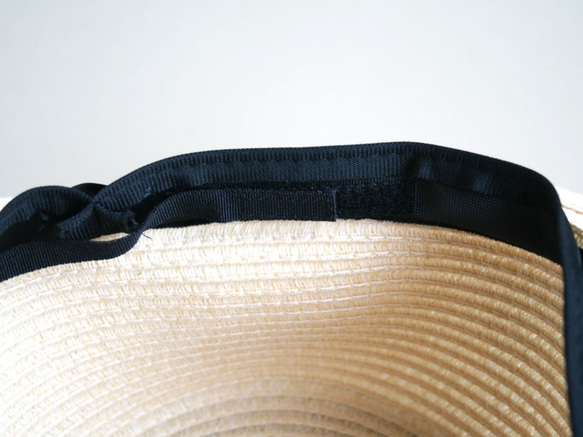 可選的蝴蝶結中心折疊帽子Kenma草黑色M / L尺寸 第8張的照片
