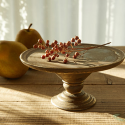 アンティークゴールドのコンポート cm-30 中皿 molle épine 通販