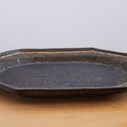 アンティークゴールドの陶器のプレート　 ops-4 5枚目の画像