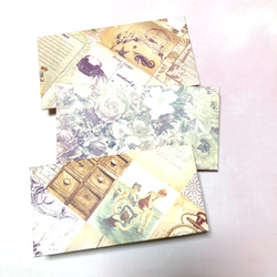 Antique flower envelopes 封筒3枚セット 2枚目の画像