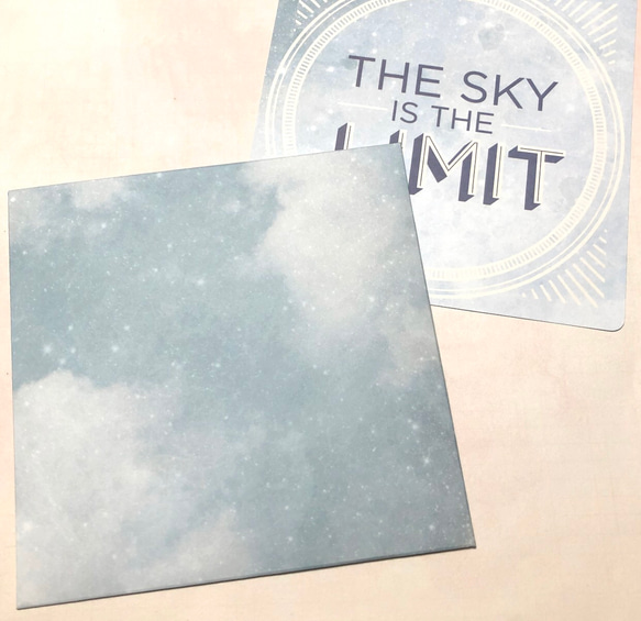 [Sale] 大きめ！スクエアメッセージカード　Sky is the limit 2枚目の画像