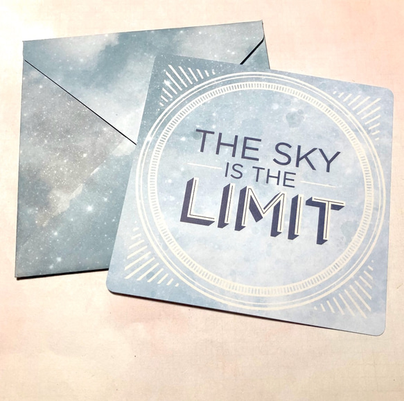 [Sale] 大きめ！スクエアメッセージカード　Sky is the limit 3枚目の画像