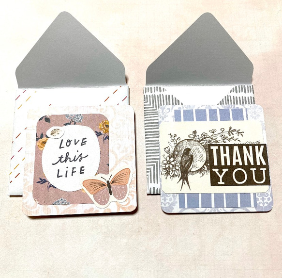 Sale] コラージュスクエア メッセージカード 2枚セット LTL