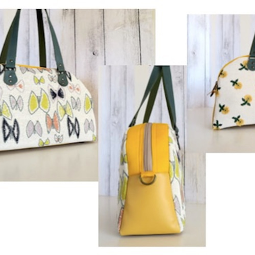 creema限定ミナペルホネンSky flower、skipボストンバッグ ボストン