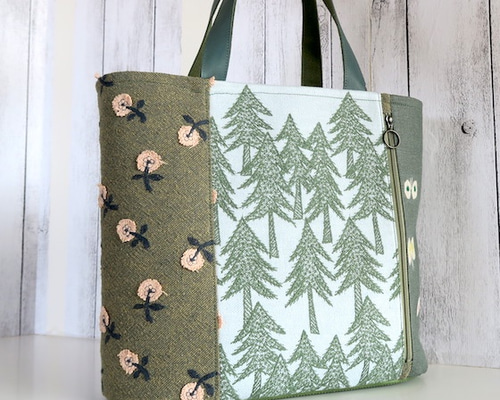 Creema限定、ミナペルホネンの3種Land theater、茶巾トートバッグ