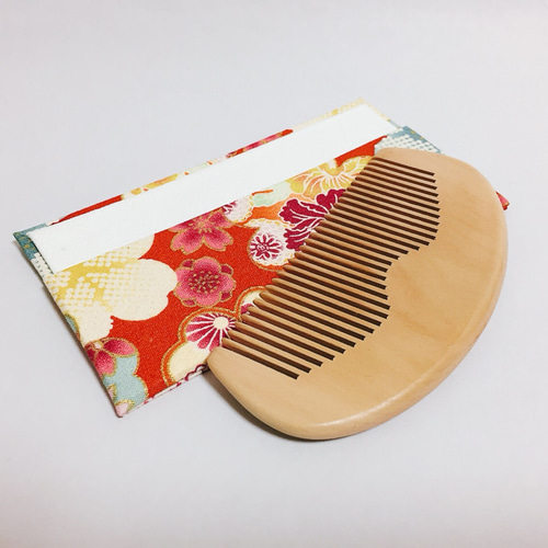 0716137   天然桃の木櫛　17.9センチ つげ櫛 桃の木 櫛 木製 くし クシ 木製櫛 すき櫛 コンパクト