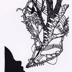 切り絵です！ ○切り絵○ここから始まる～息吹～○モノクロ 切り絵 easy pig 通販