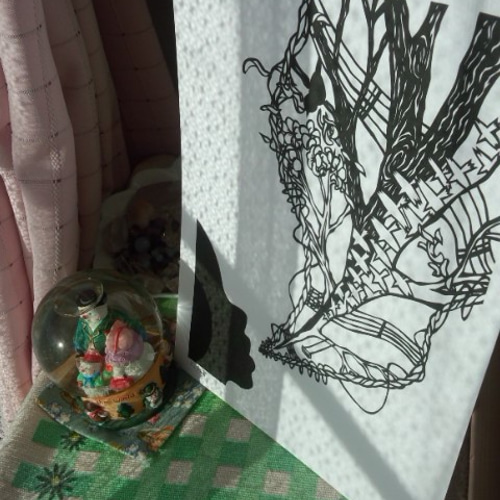 ○切り絵○ここから始まる～息吹～○モノクロ 切り絵 easy pig 通販