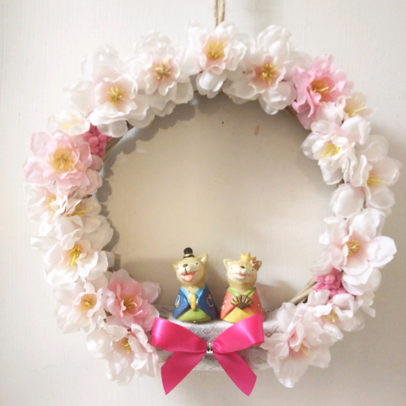 ひなまつり お雛様 リース サクラ イヌ リース Harry Chop 通販