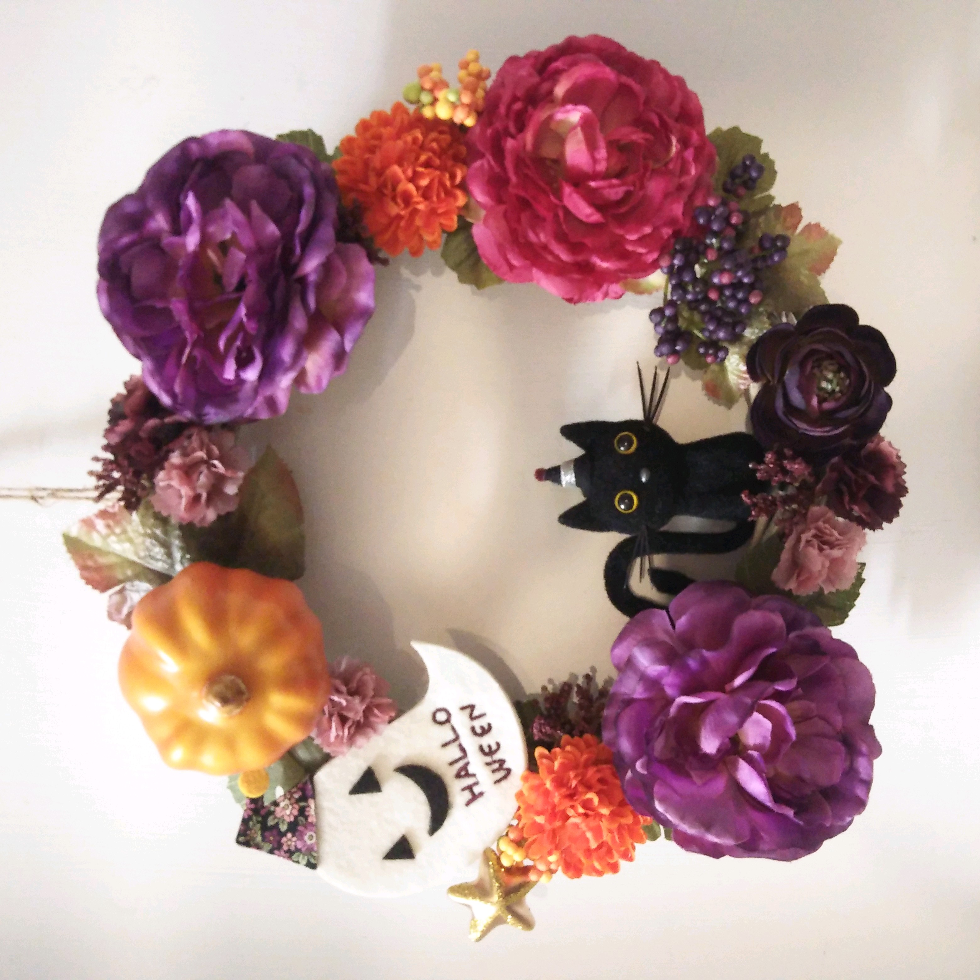 ハロウィンリース 黒ネコとおばけ リース Harry Chop 通販 7871188