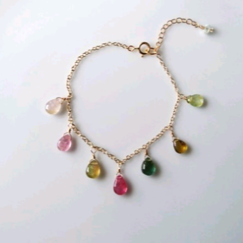 turmali*トルマリン マルチカラーブレスレット14kgf ブレスレット