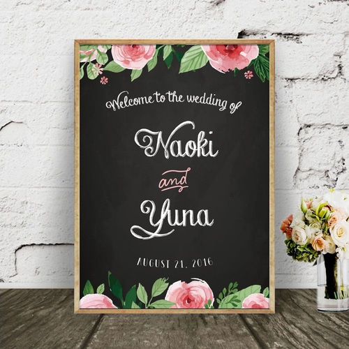ウェルカムボード｜A1サイズ｜チョークボード風│ウェルカムポスター