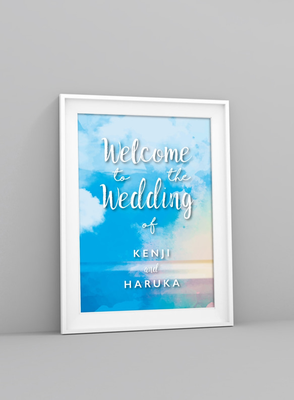 ウェルカムボード｜A1サイズ｜海外ウェディング│ウェルカムポスター