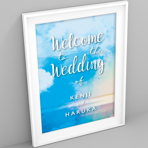 ACTUS ウェルカムボード ウェルカムボード｜A1サイズ｜海外ウェディング│ウェルカムポスター