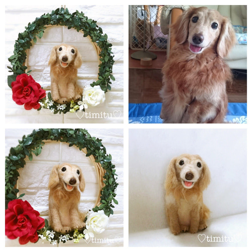 羊毛フェルト オーダーリース お問い合わせページ♡ 愛犬 ぬいぐるみ  