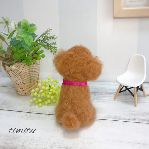 羊毛フェルト 手乗りサイズ トイプードル 羊毛フェルト ♡timitu