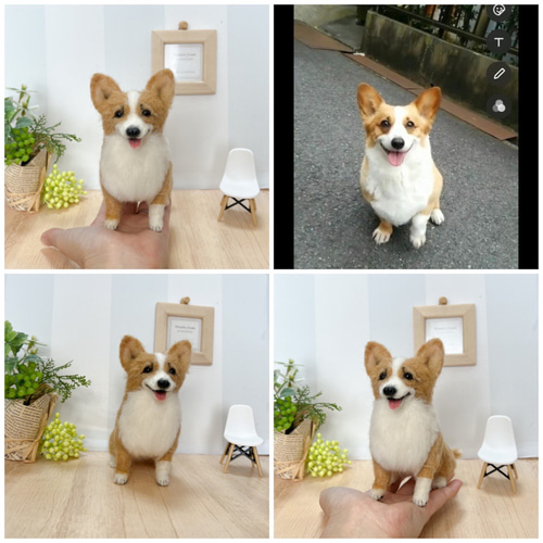 ◇こちらはサンプル画像になります◇羊毛フェルト♡ うちの子