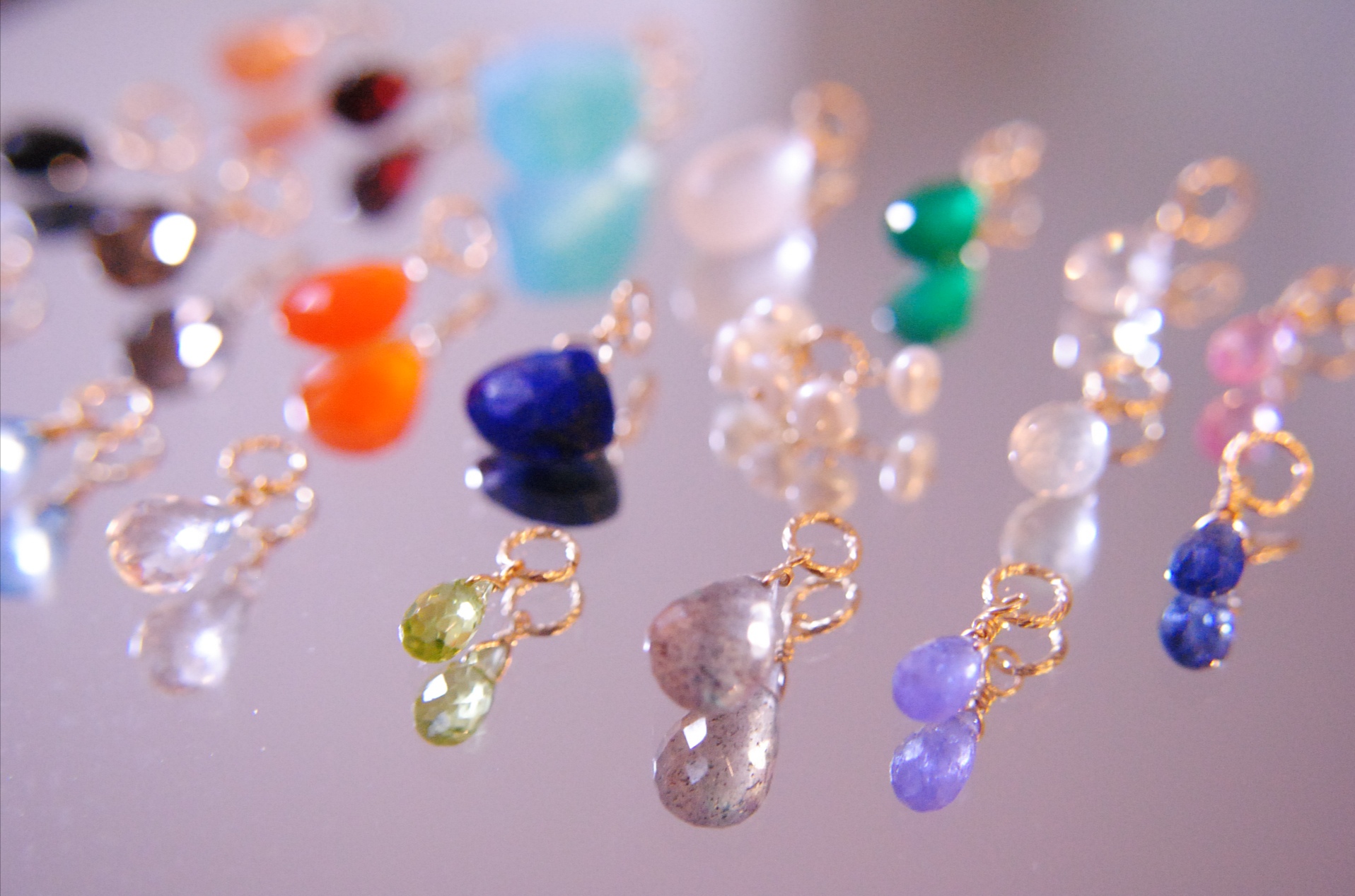 Creema限定【k14gf】ネックレス 7つのストーンセット