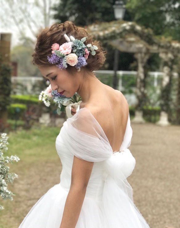 for bridal ブーケとヘッドドレスのセット◆original bouquet&head accessory 5枚目の画像