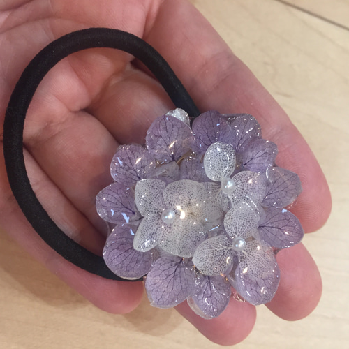 紫陽花ヘアゴムラベンダー ヘアゴム noaluna 通販 4227839｜Creema