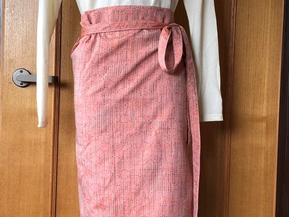 着物リメイク 紬の巻きスカート タイトスカート ゆさ 通販｜Creema  