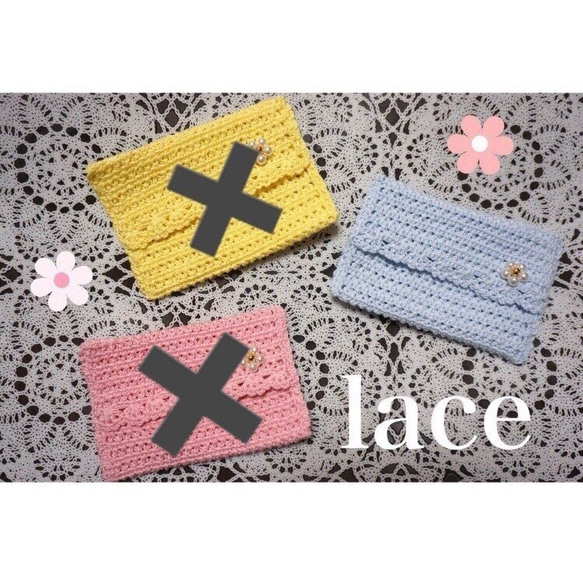 lace pocket tissue case 1枚目の画像