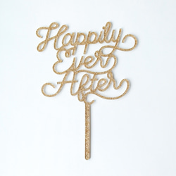 [hana様オーダー用] Cake Topper - Happily Ever After (Gold) 3枚目の画像