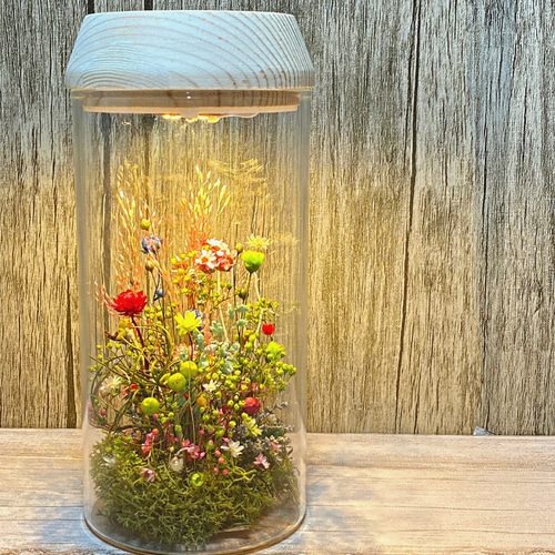 OVAL 【LED照明花器】（癒しの花空間/LEDライト付きボトル