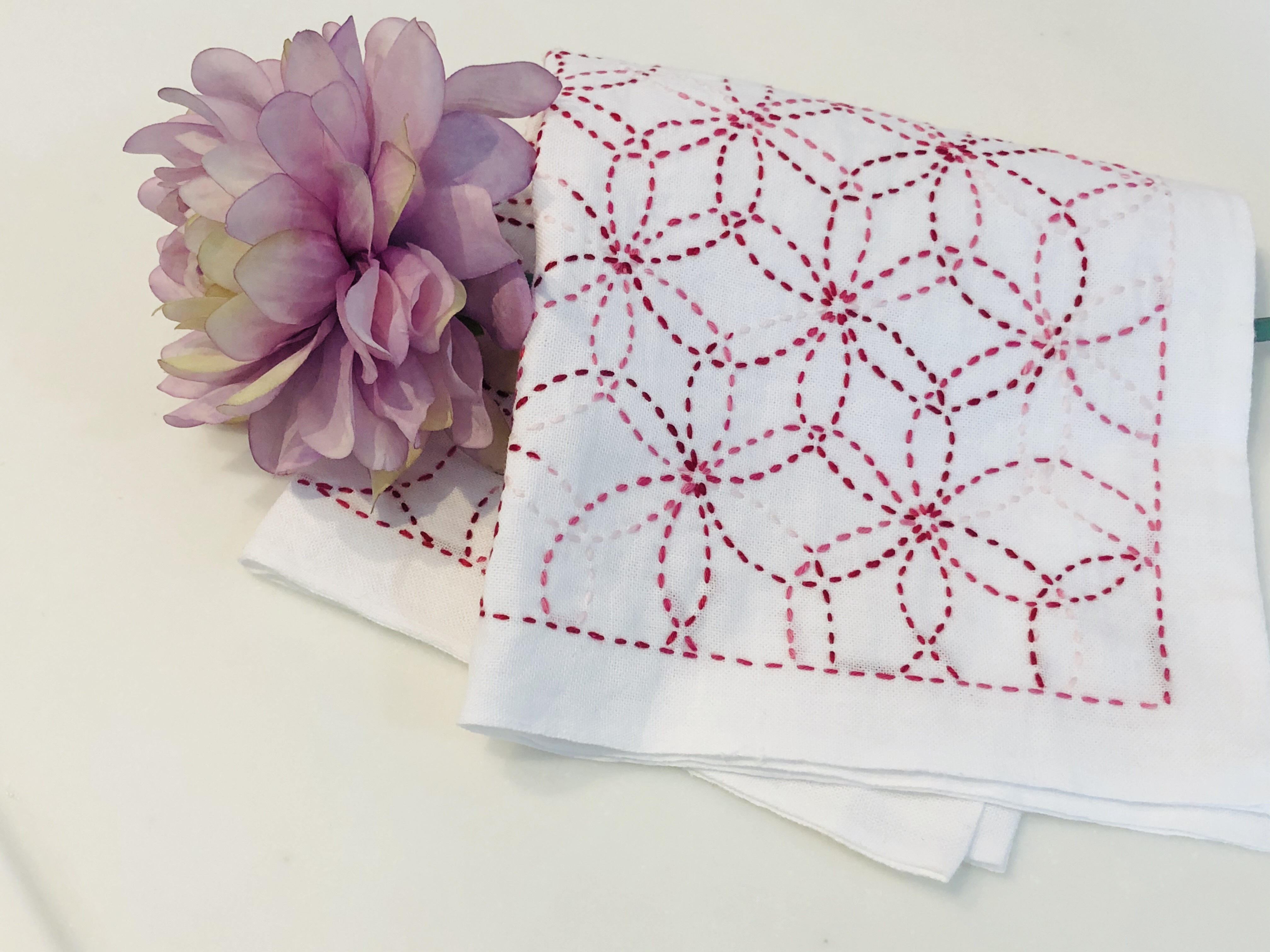 はなふきん ハンドメイド 刺し子 花ふきん No32 鞠 - メルカリ