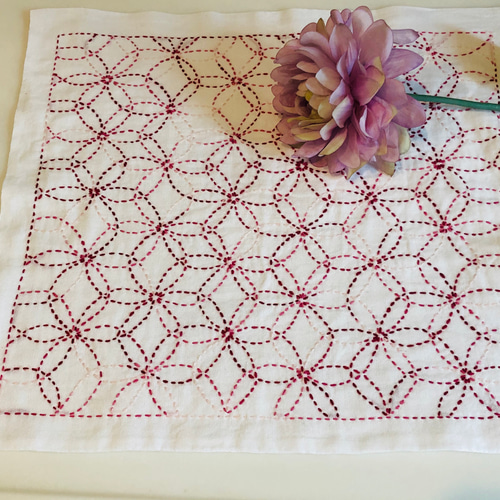 はなふきん ハンドメイド 刺し子 花ふきん No32 鞠 - メルカリ