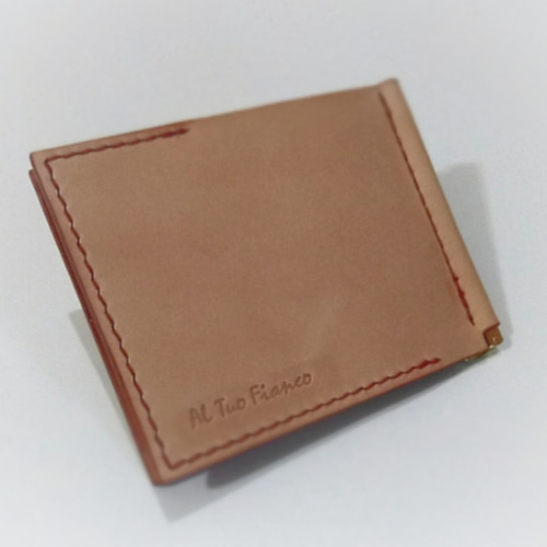 【見本】Al Tuo Fianco 総手縫いマネークリップ 財布 見本】Al Tuo Fianco 総手縫いマネークリップ 財布