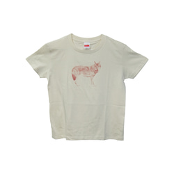 6.2oz Tシャツ naturals GL(Girls-L) オオカミ 1枚目の画像