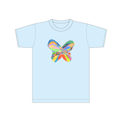 4.3oz Tシャツ melange blue S ちょうむすび 3枚目の画像