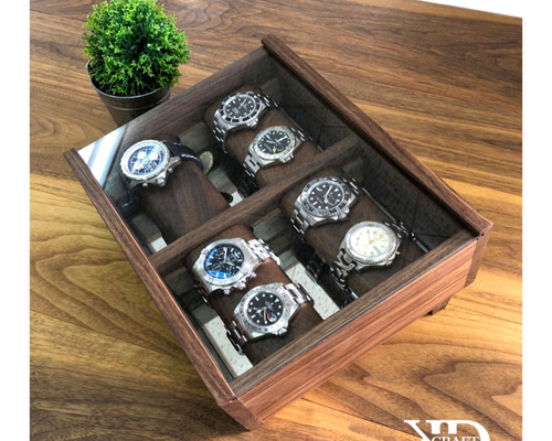 再販 ウォッチディスプレイケース【ウォルナット】 その他家具 KD