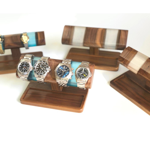 流木 レジンアートウォッチスタンド 高級 レジンウォッチスタンド