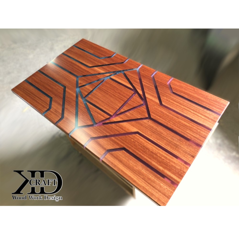 レジンテーブル【サペリマホガニー】