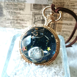 送料無料 宇宙の裏側で一番星みーつけた⭐ スノードームネックレス