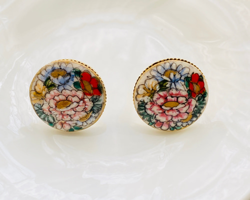 薩摩ボタン アンティーク 30mm 鵜柄 薩摩ボタン アンティーク 30mm 鵜