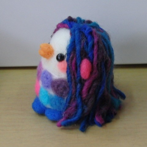 アマビエ ビエちゃん☆ 羊毛フェルト 紫花 通販 10326079｜Creema