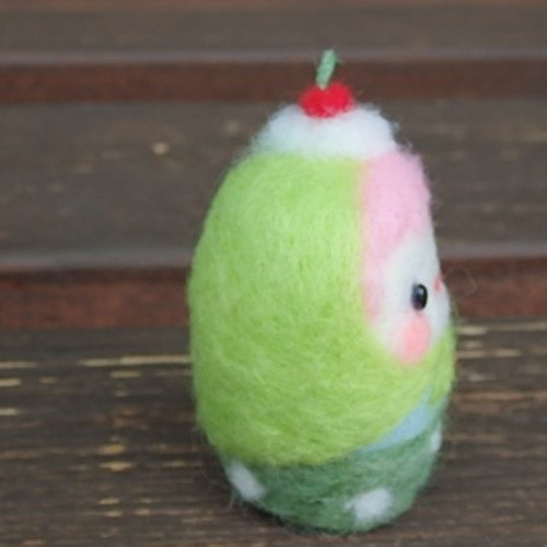 メロンソーダちゃん♪ 羊毛フェルト 紫花 通販 7717953｜Creema