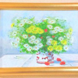 椿  パステル画  8号 I'll Draw Double-Flowered Camellias Japanese “Yae-tsubaki